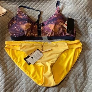 CALIA by Carrie Underwood Purple and Yellow Bikini